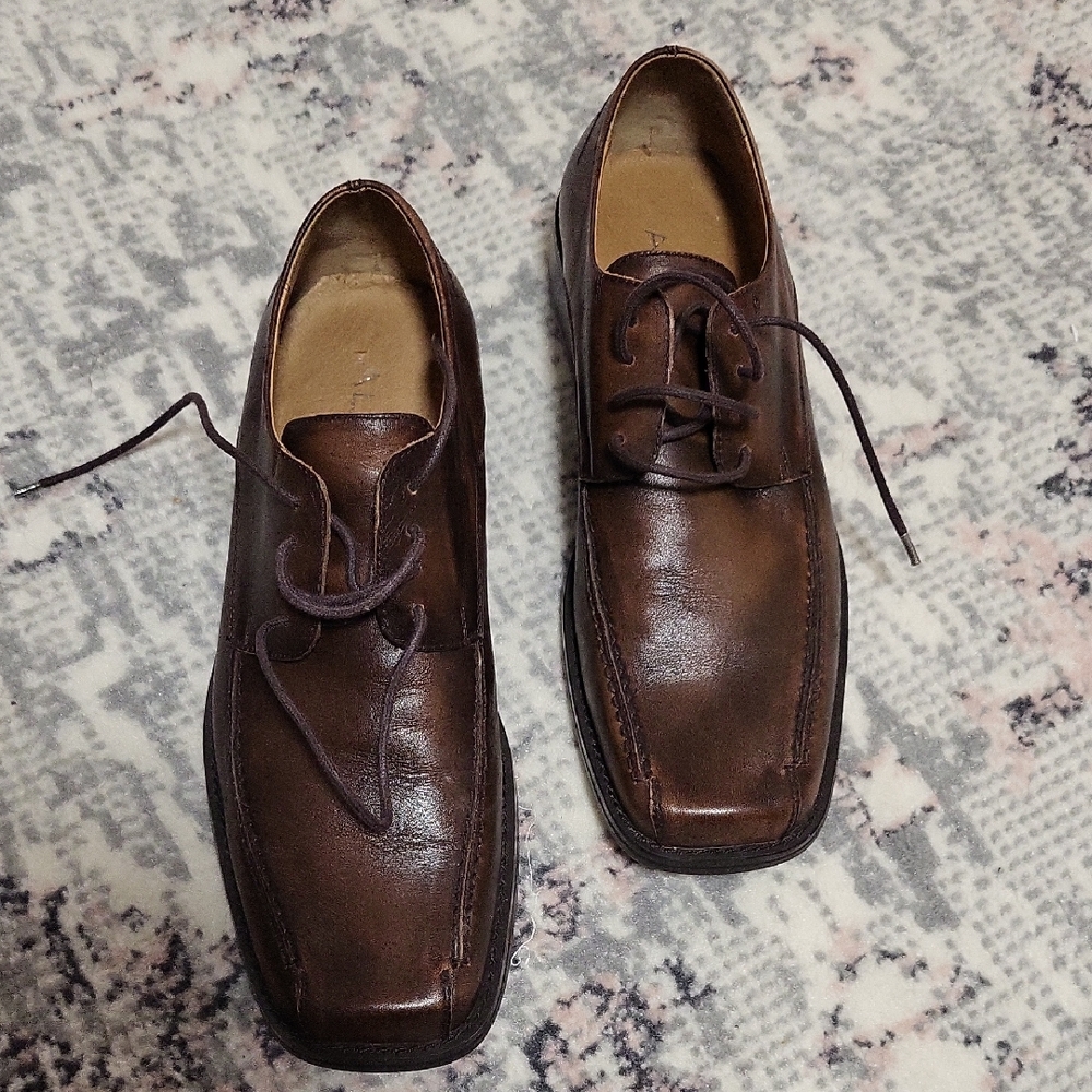 Aldo Brown Leather Oxford Shoes